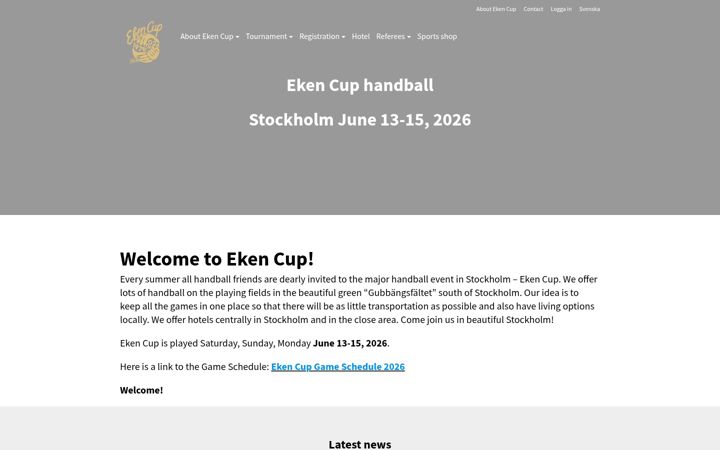 Skjermbilde av ekencup.se