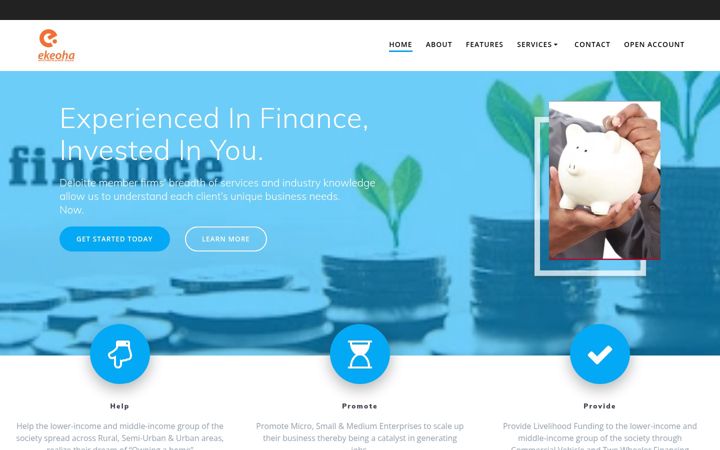 Screenshot of ekeohafinancial.com