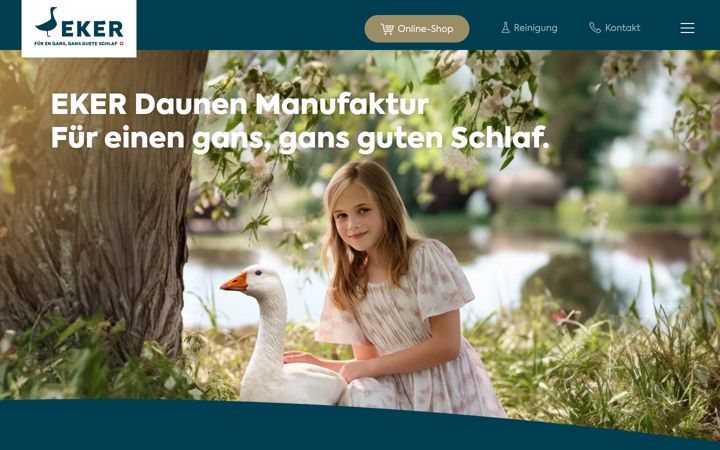 Screenshot of eker-daunen.de