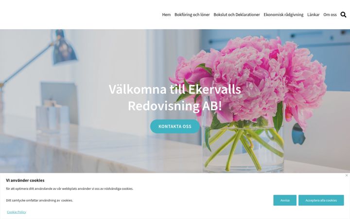 Skjermbilde av ekervalls.se