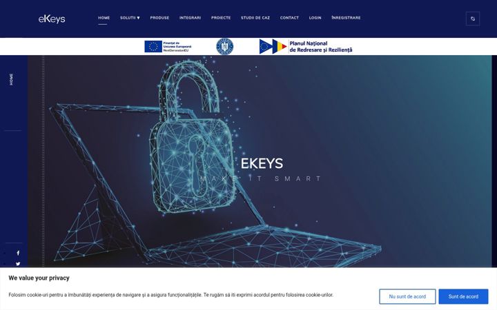 Skjermbilde av ekeys.ro
