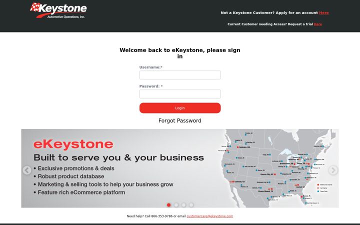 Screenshot of ekeystone.com