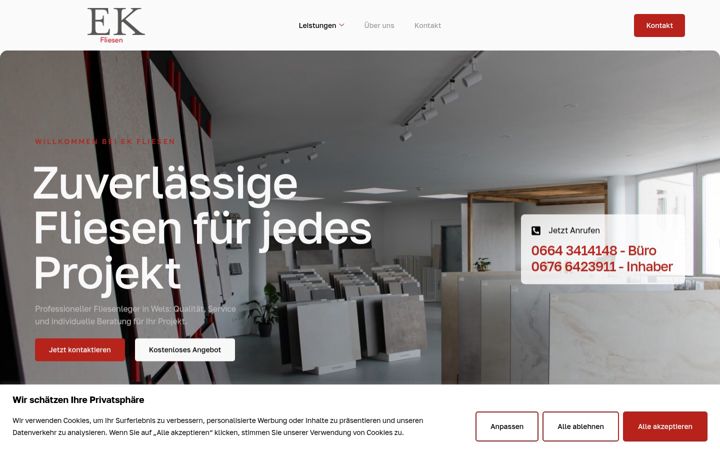 Zrzut ekranu ekfliesen.at