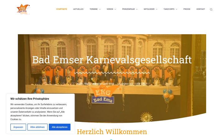 Skjámynd af ekg-bad-ems.de