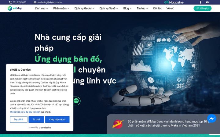 Screenshot of ekgis.com.vn