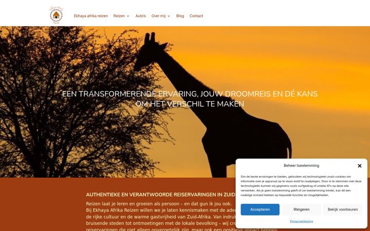 Ekrānuzņēmums no ekhayaafrikareizen.nl
