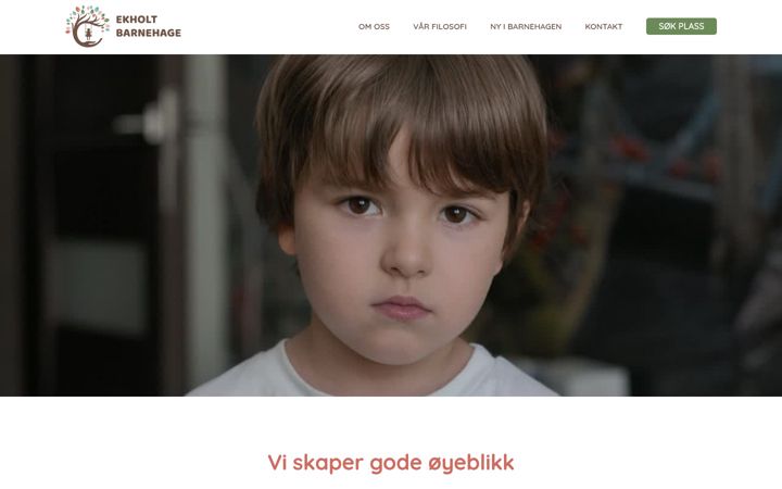 Zrzut ekranu ekholt-barnehage.no
