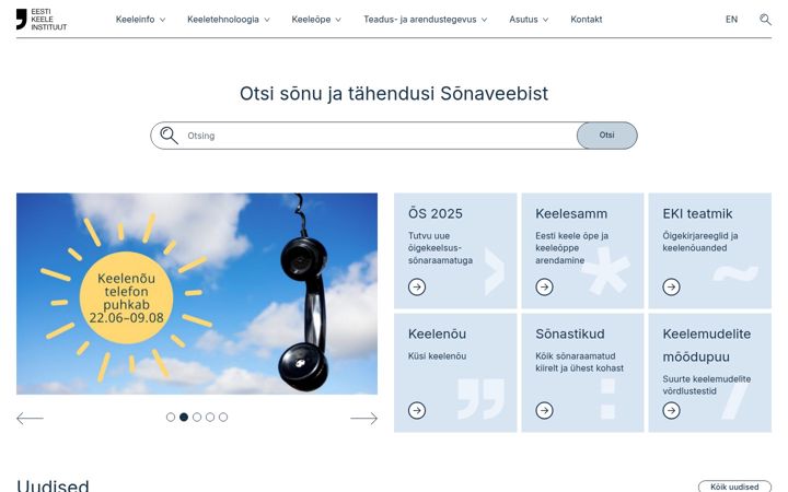 Screenshot of eki.ee