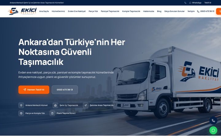 Screenshot of ekicinakliyat.com