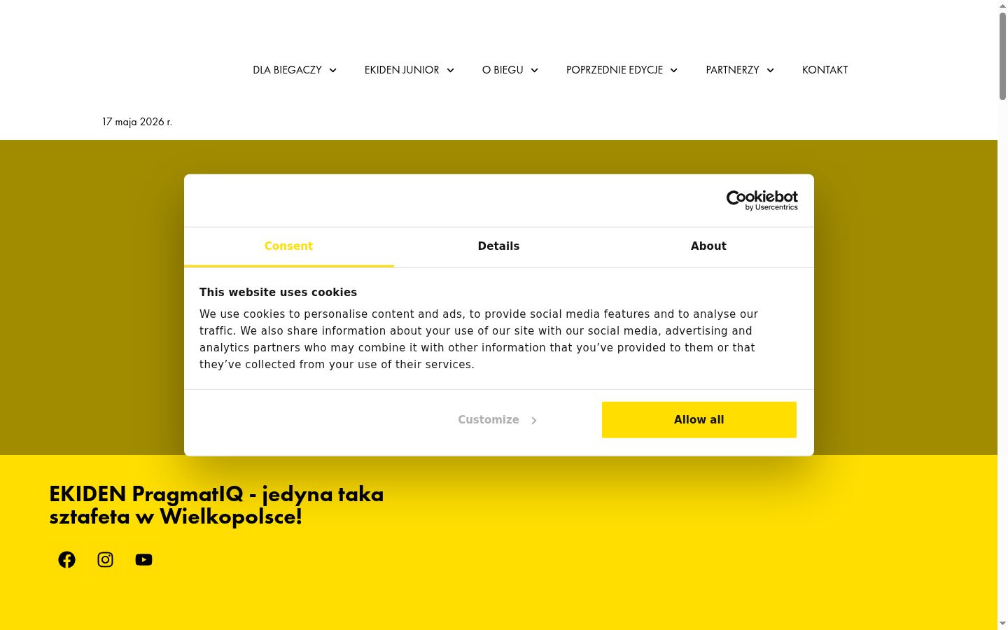Screenshot tal-banner tal-kunsens muri qabel kwalunkwe interazzjoni