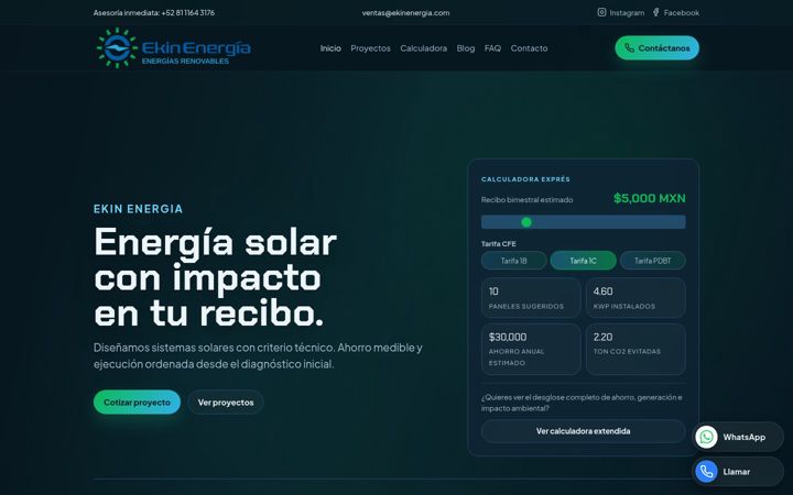 Screenshot of ekinenergia.com