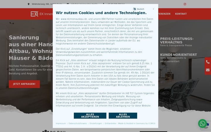 Screenshot of ekinnenausbau.de