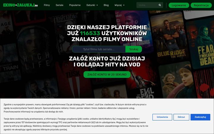 Screenshot of ekino-zalukaj.tv