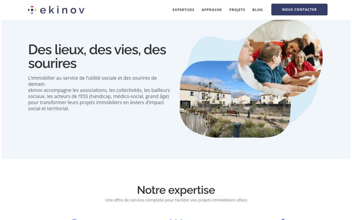 Screenshot of ekinov.fr
