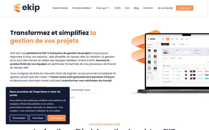 Screenshot of ekip-gestion.com