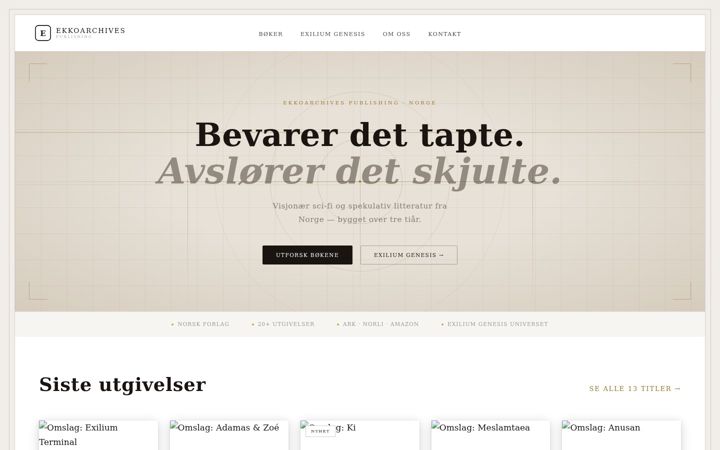 Screenshot of ekkoarchives.com
