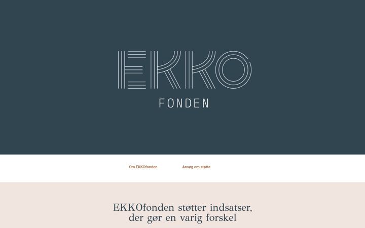 Screenshot stránky ekkofonden.dk