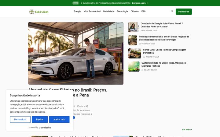 Skærmbillede af ekkogreen.com.br