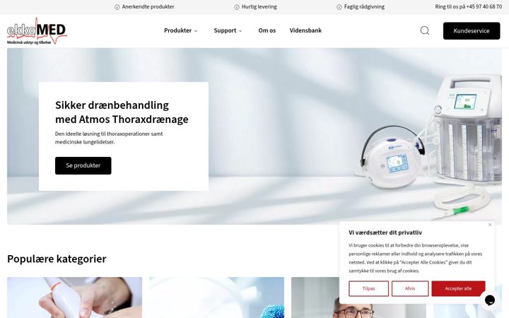 Screenshot stránky ekkomed.dk