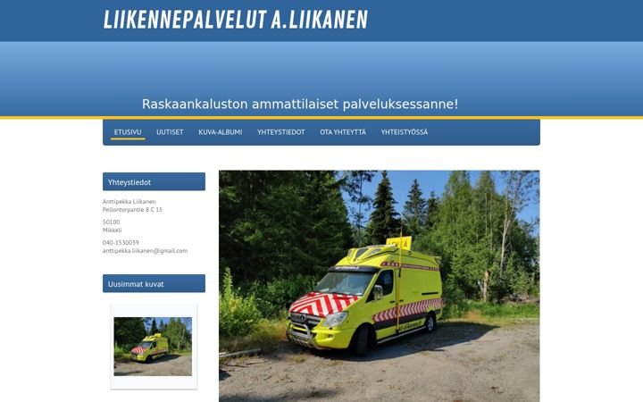 Екранна снимка на ekl-liikanen.fi