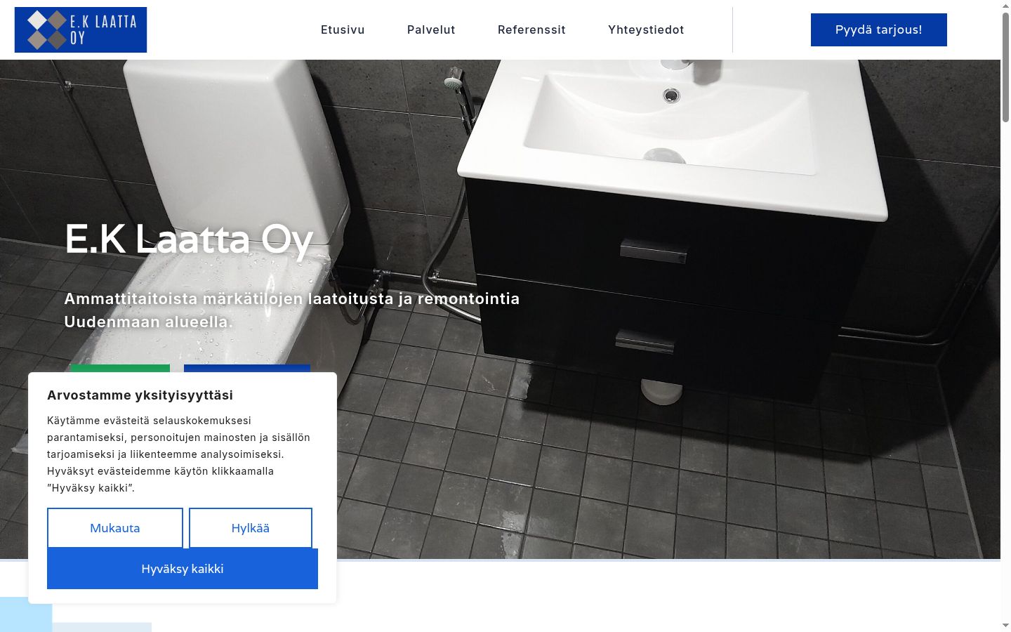 Snímka obrazovky banera súhlasu zobrazeného pred akoukoľvek interakciou