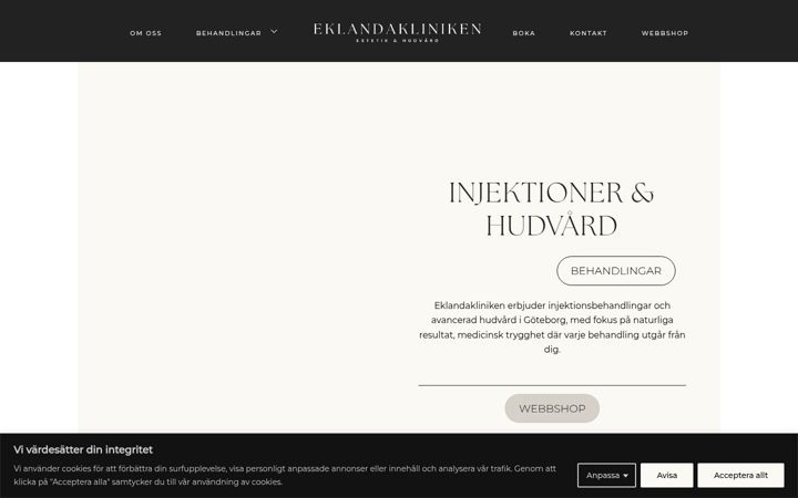 Skjermbilde av eklandakliniken.se