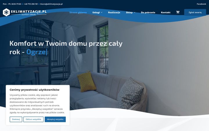 Screenshot of eklimatyzacje.pl