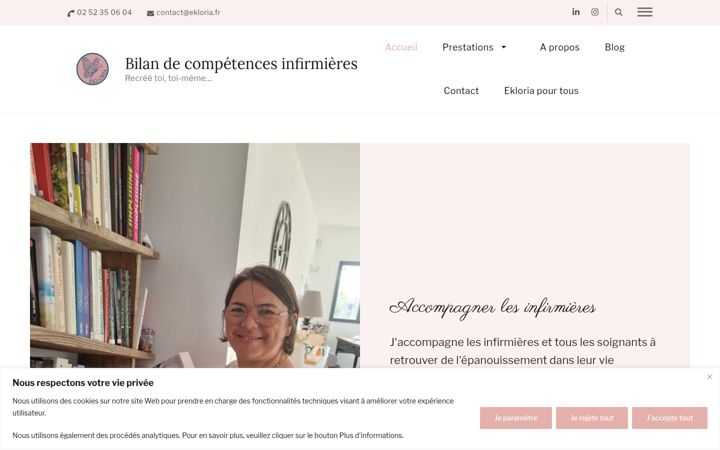 Screenshot stránky ekloria-infirmiere.fr
