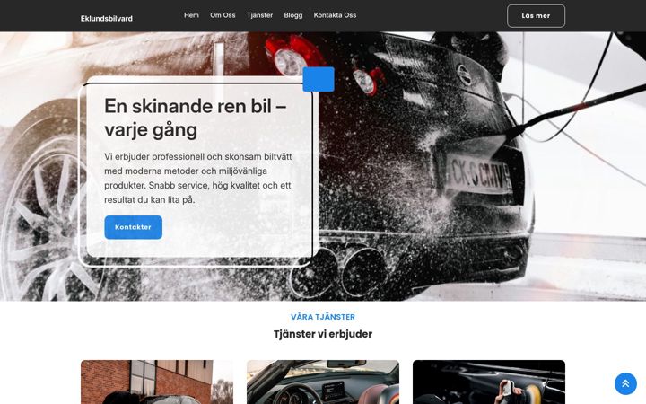 Skjermbilde av eklundsbilvard.se
