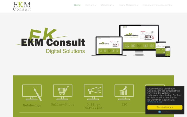Screenshot stránky ekm-consult.de