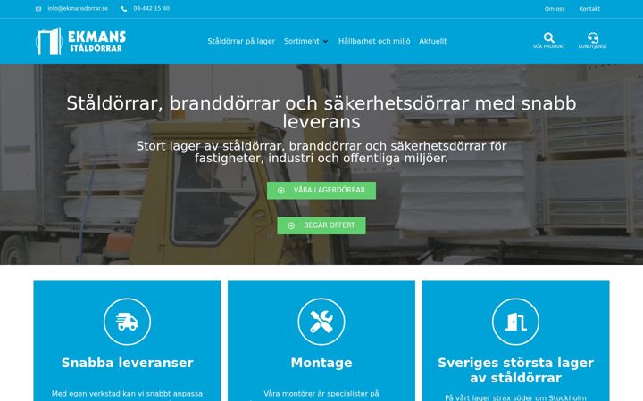 Skjermbilde av ekmansdorrar.se