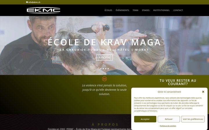 Screenshot von ekmc.ch