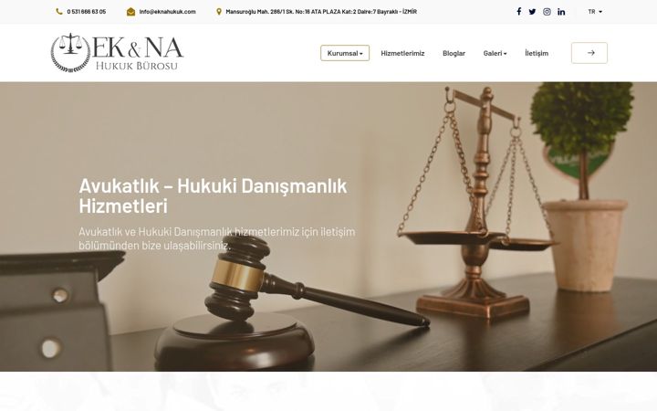 Screenshot of eknahukuk.com