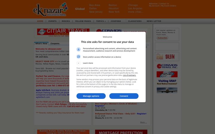 Screenshot of eknazar.com