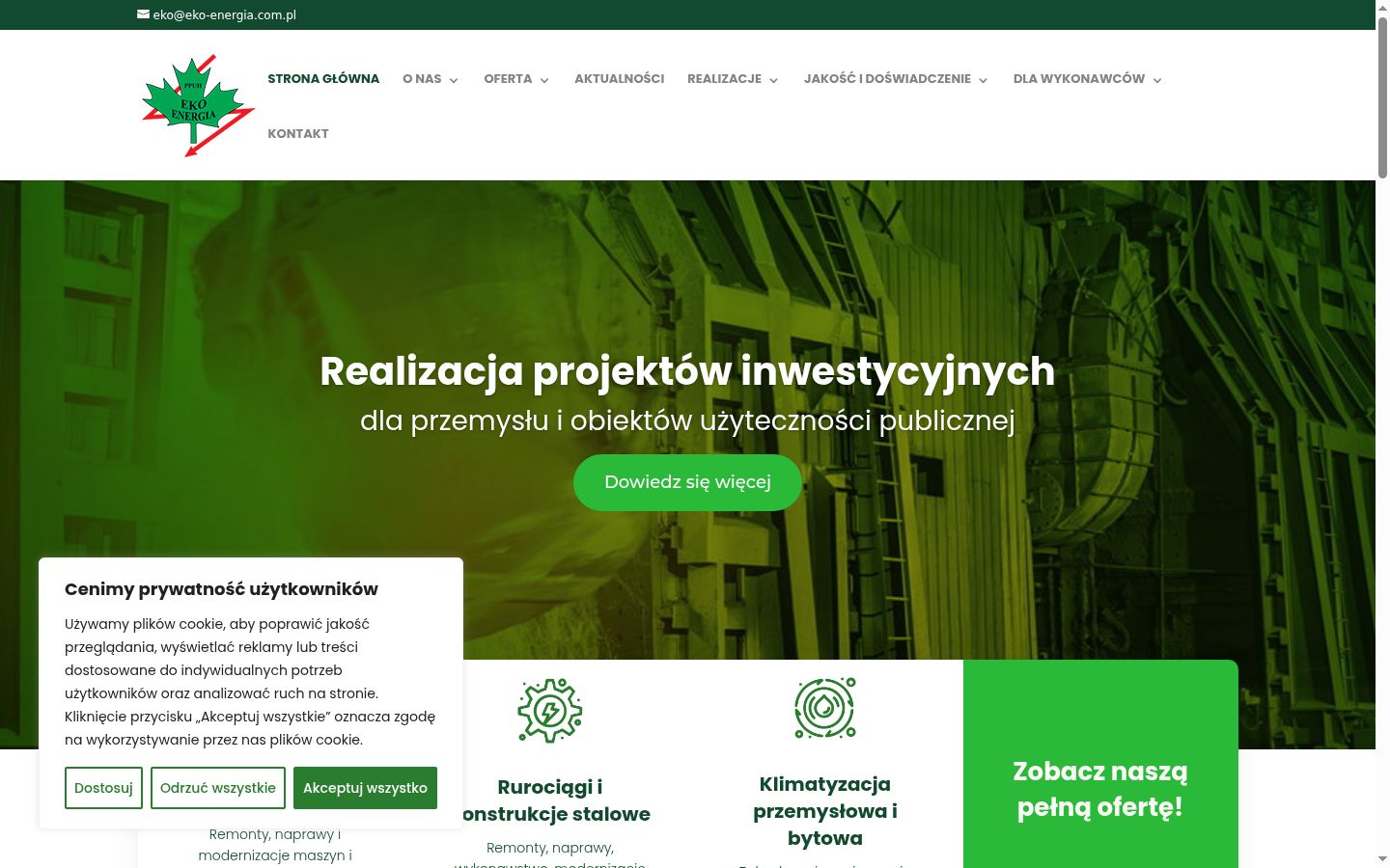 Zrzut ekranu banera zgody wyświetlanego przed jakąkolwiek interakcją