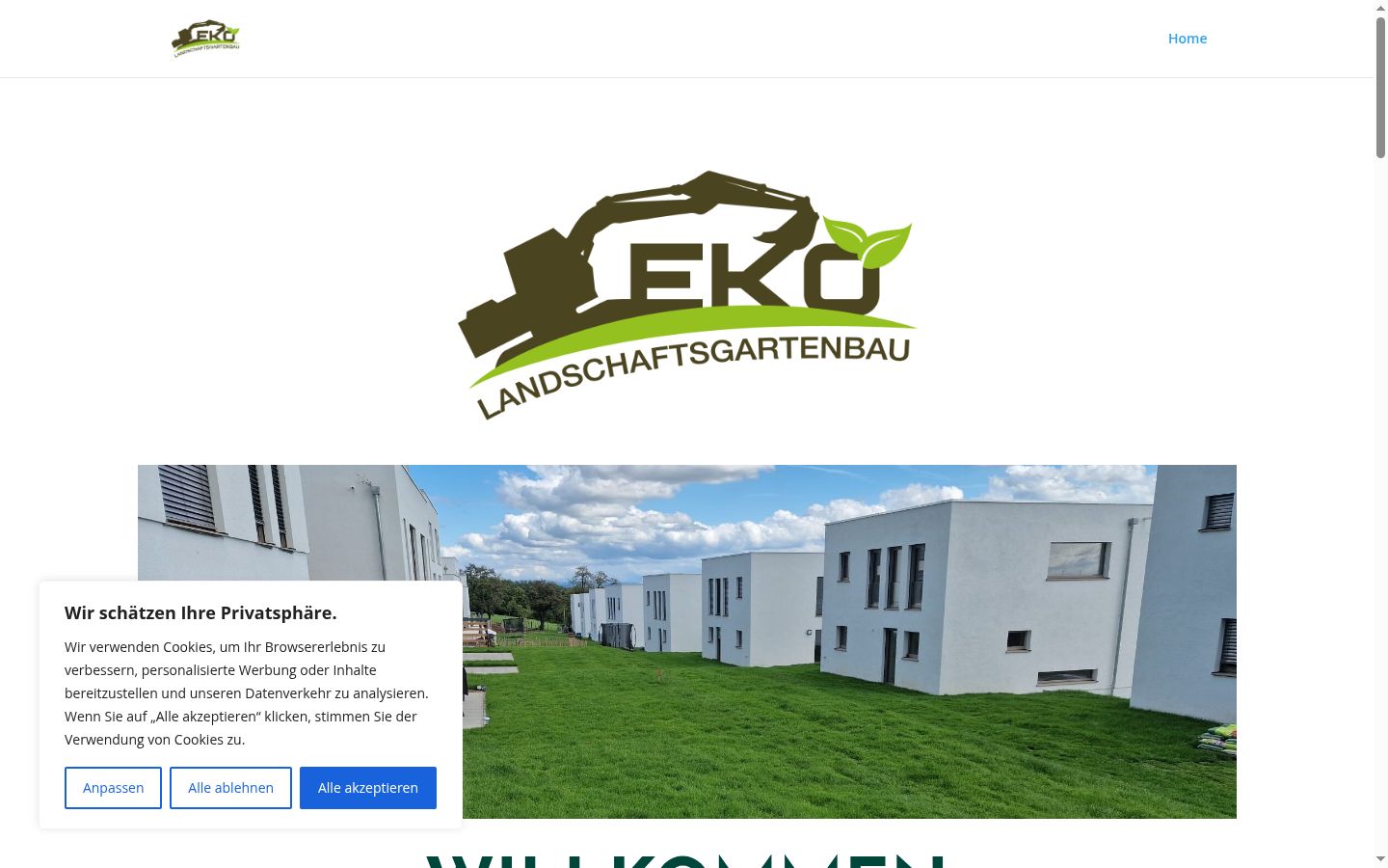 Skærmbillede af samtykkebanneret, som det blev vist før nogen interaktion