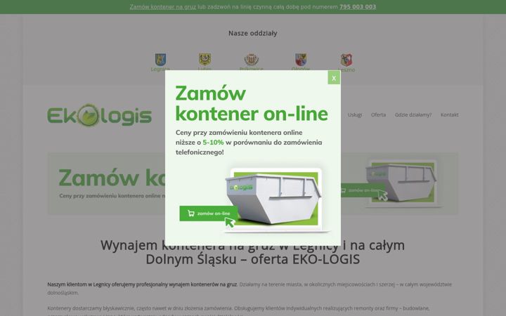 Screenshot ta' eko-logis.pl