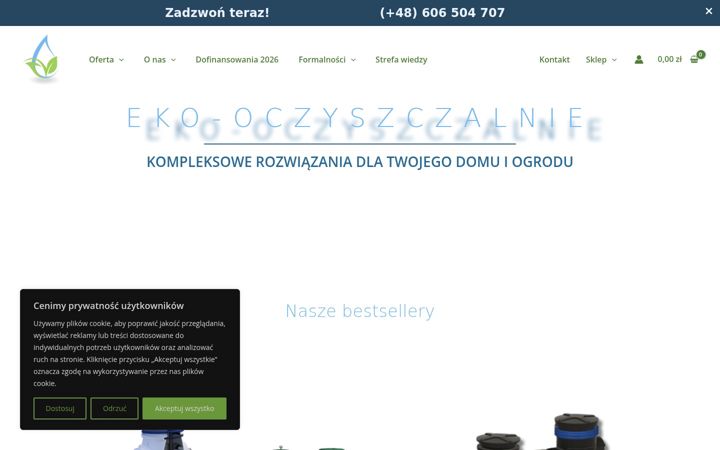 Screenshot ta' eko-oczyszczalnie.pl