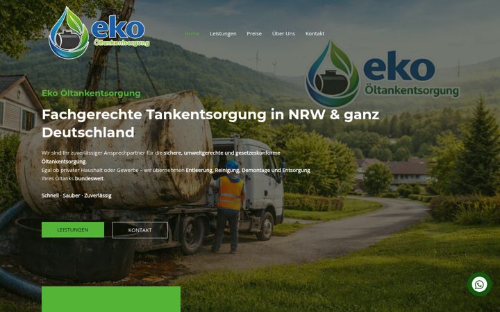 Screenshot of eko-oeltankentsorgung.de