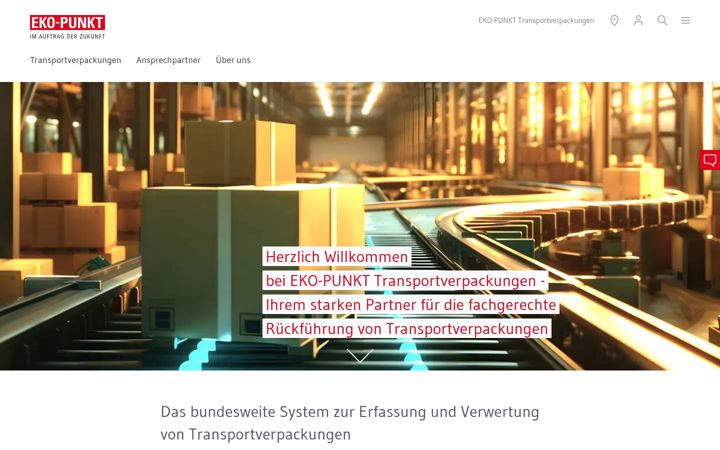 Screenshot of eko-punkt-transportverpackungen.de