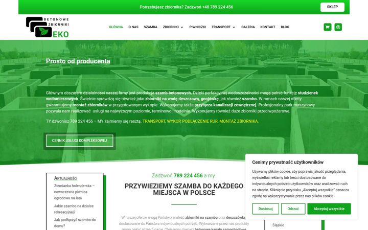 Screenshot ta' eko-szambabetonowe.pl