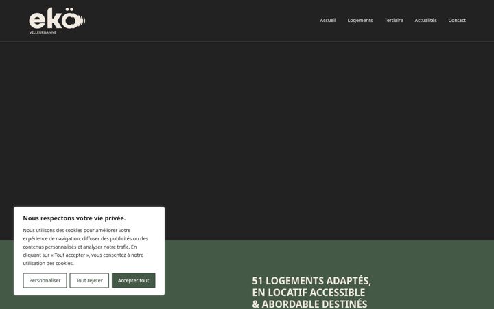 Screenshot stránky eko-villeurbanne.fr