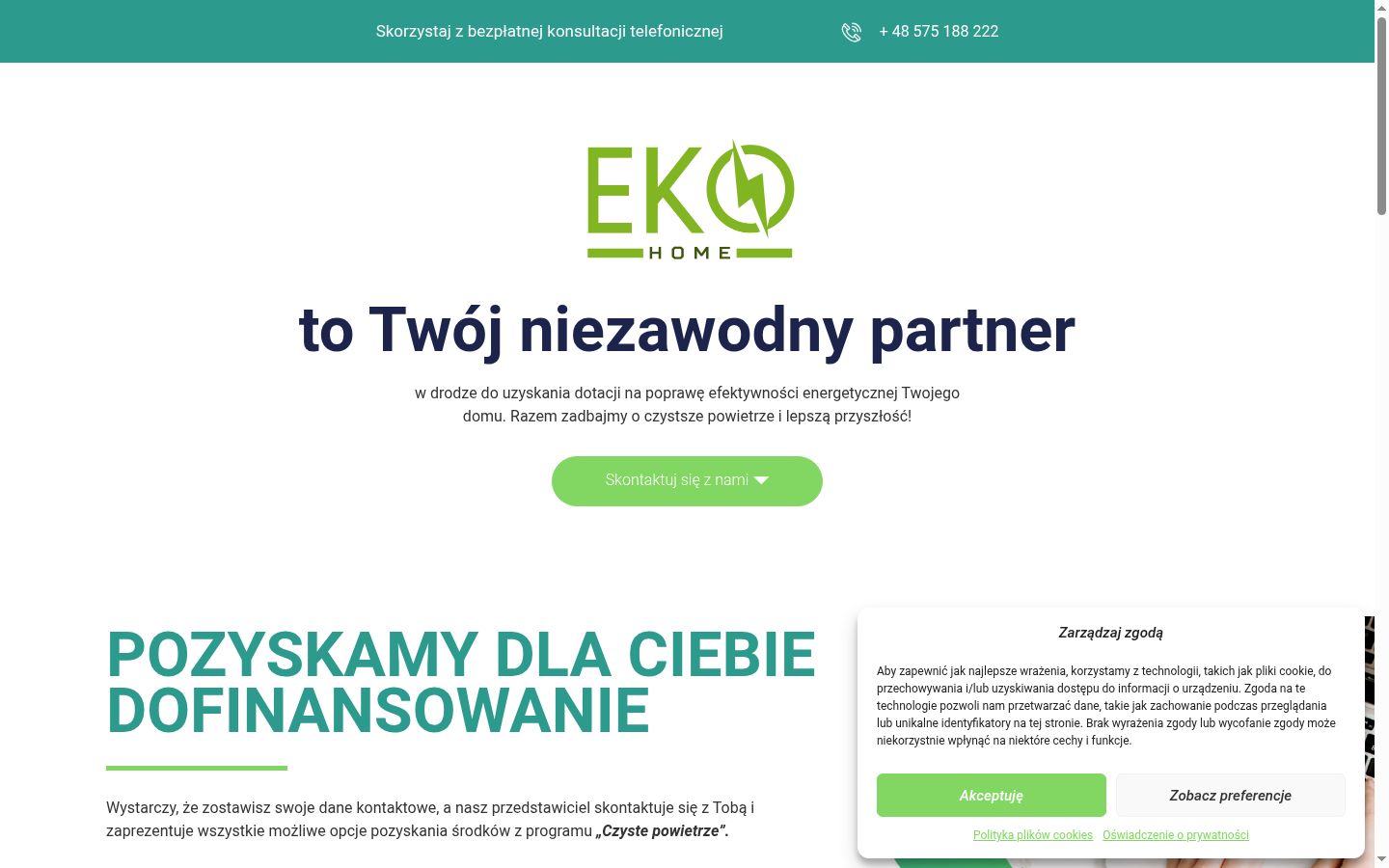 Screenshot tal-banner tal-kunsens muri qabel kwalunkwe interazzjoni