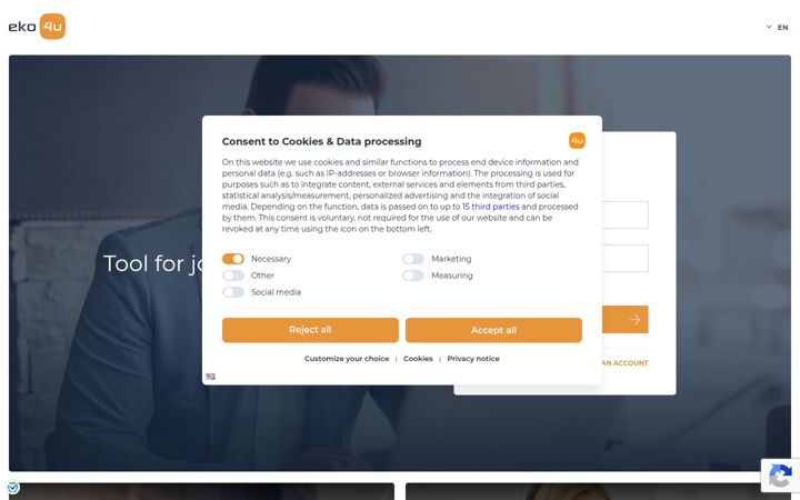 Screenshot of eko4u.com