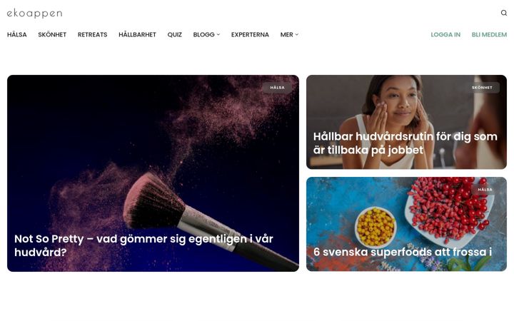 Skjermbilde av ekoappen.se