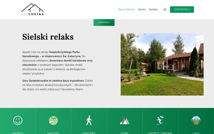 Screenshot of ekochatkanoclegi.pl