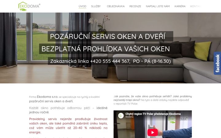 Snímek obrazovky ekodoma.cz