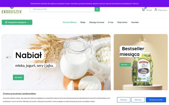 Screenshot of ekoduszek.pl