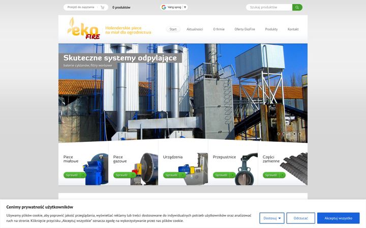 Screenshot ta' ekofire.pl