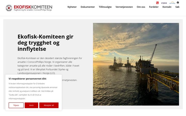 Zrzut ekranu ekofisk-komiteen.no